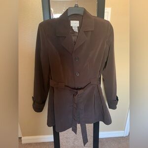 White Stag Brown Coat with Belt. Lightweight and comfortable.